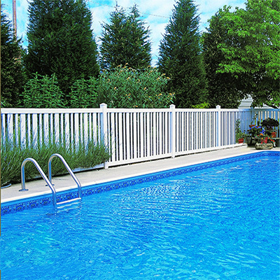 White vinyl fencing from our vinyl fence & gate supplier near Santa Clarita CA.