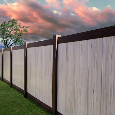 Privacy fencing in yard from our Ceres vinyl fence wholesaler.